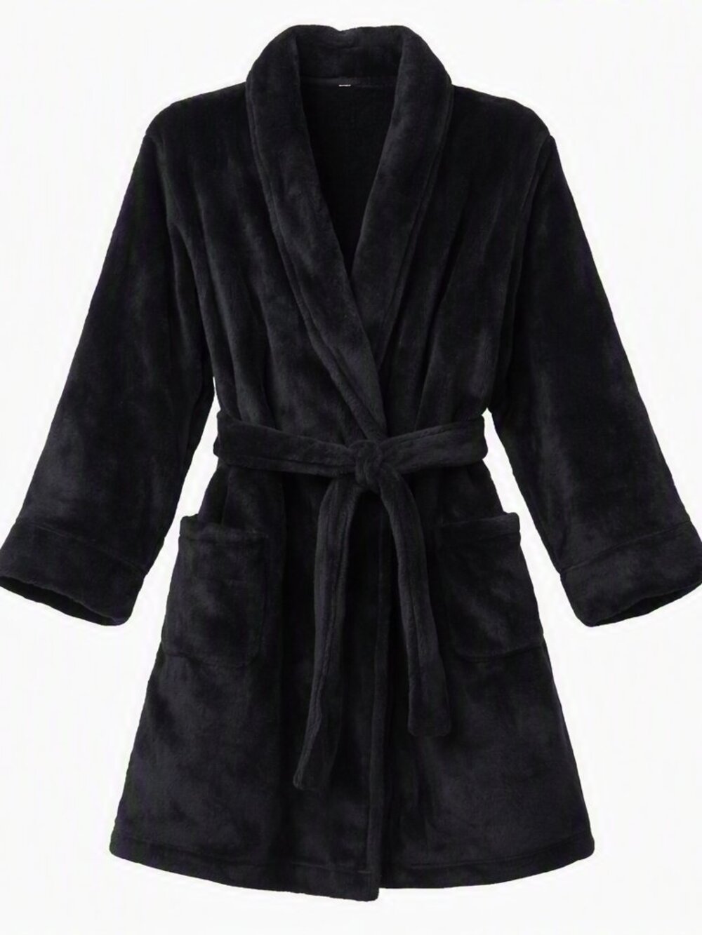 EUC - Soma Short Plush Robe – Black - Size L/XL